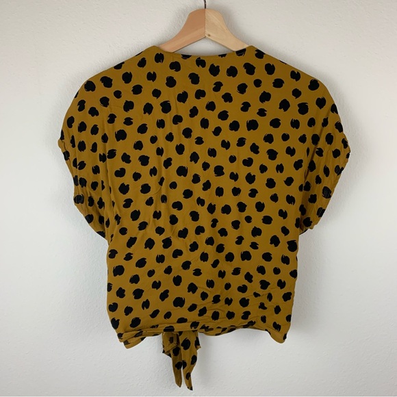 Madewell cheetah print short sleeve wrap blouse - Picture 2 of 6